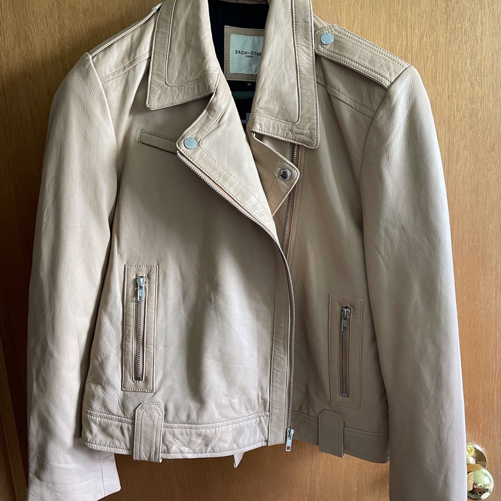 EachXOther Paris Leather Jacket Beige Women’s Medium